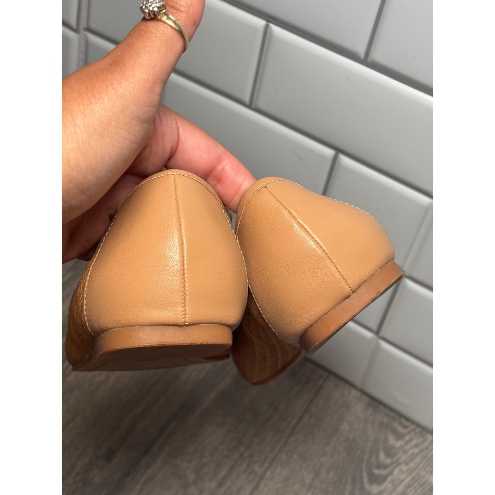 Torrid Tan Woven Cap Toe Ballet Flats Women Round Toe Bow Accent Shoes 8.5WW - Picture 7 of 9